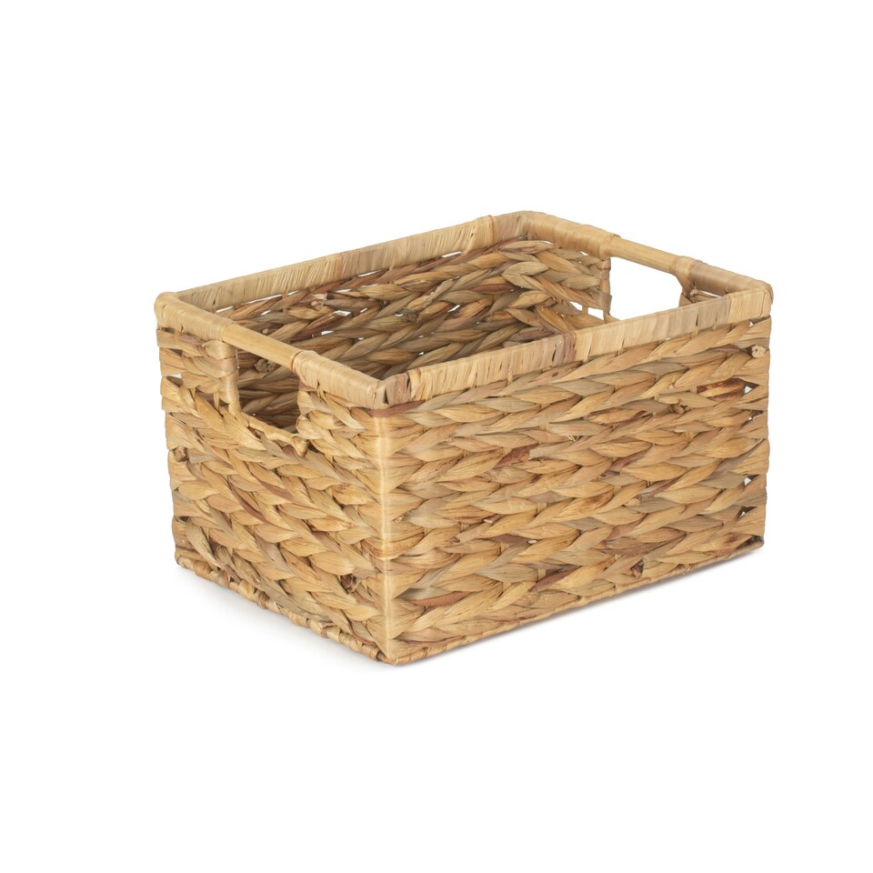image 1 of Nordic Water Hyacinth Storage Basket Brown | Brown | L