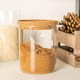 image 6 of Argon Tableware Glass Storage Jars - Cork Lid - 750ml - Modern Round Scandi Organisation Container Glass Jar - Set of 3