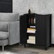 image 7 of COSTWAY Bathroom Floor Storage Cabinet Storage Organizer Black Black