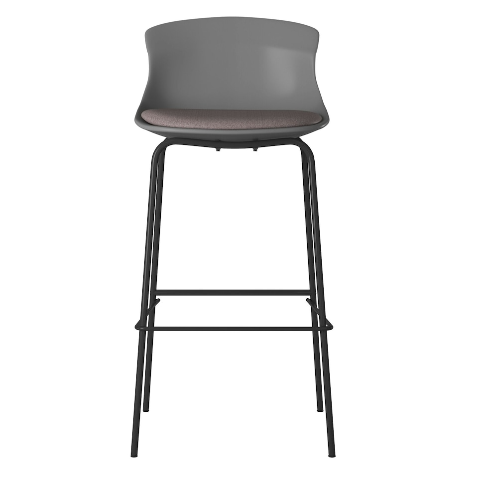 image 1 of Helena Barstool with Footrest in White