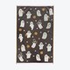 image 10 of Luxury Halloween Hand Towels Pack of 2 - 100% Cotton Spooky Tea Towels Grey | Ghosties