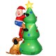image 1 of HOMCOM 6ft Inflatable Christmas Tree, LED Light with Santa Claus Dog Decoration