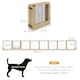 image 7 of PawHut 8 Panels Freestanding Dog Barrier for S and M Dogs - Natural Wood