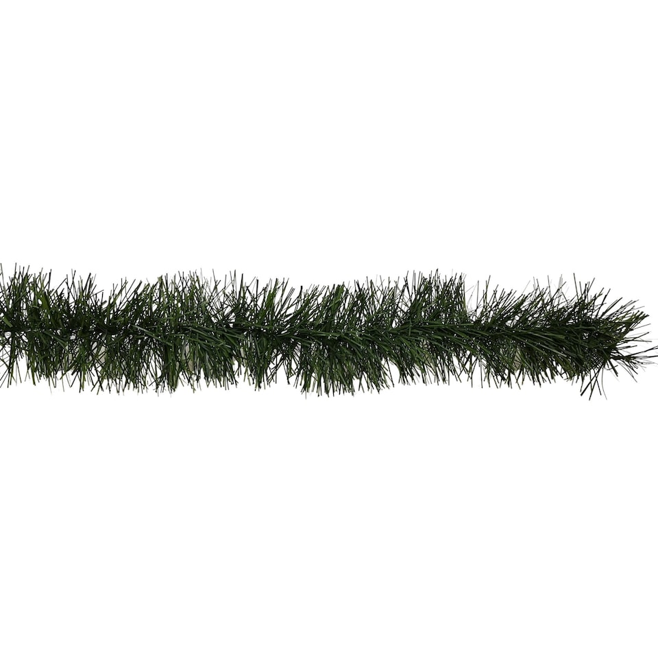 image 1 of 6m (20ft) x 10cm Fine Cut Green Christmas Garland Tree Decoration