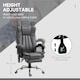 image 5 of Vinsetto Office Chair with Massage and Heat, Microfibre Reclining Computer Desk Chair with Footrest and Adjustable Height, Swivel Wheels for Home Office, Charcoal Grey
