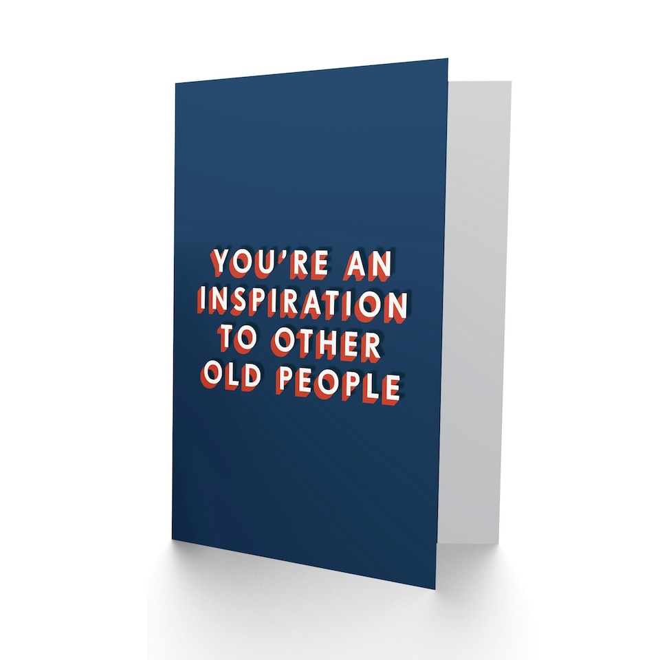 image 1 of An Inspiration To Other Old People Cheeky For Him Funny Birthday Card