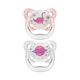 image 1 of Dr. Brown’s PreVent Glow in the Dark Butterfly Soother Stage 2 Twin Pack Pink
