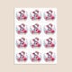 image 3 of Mother's Day Elephant Square Stickers 65mm - Sheet of 12