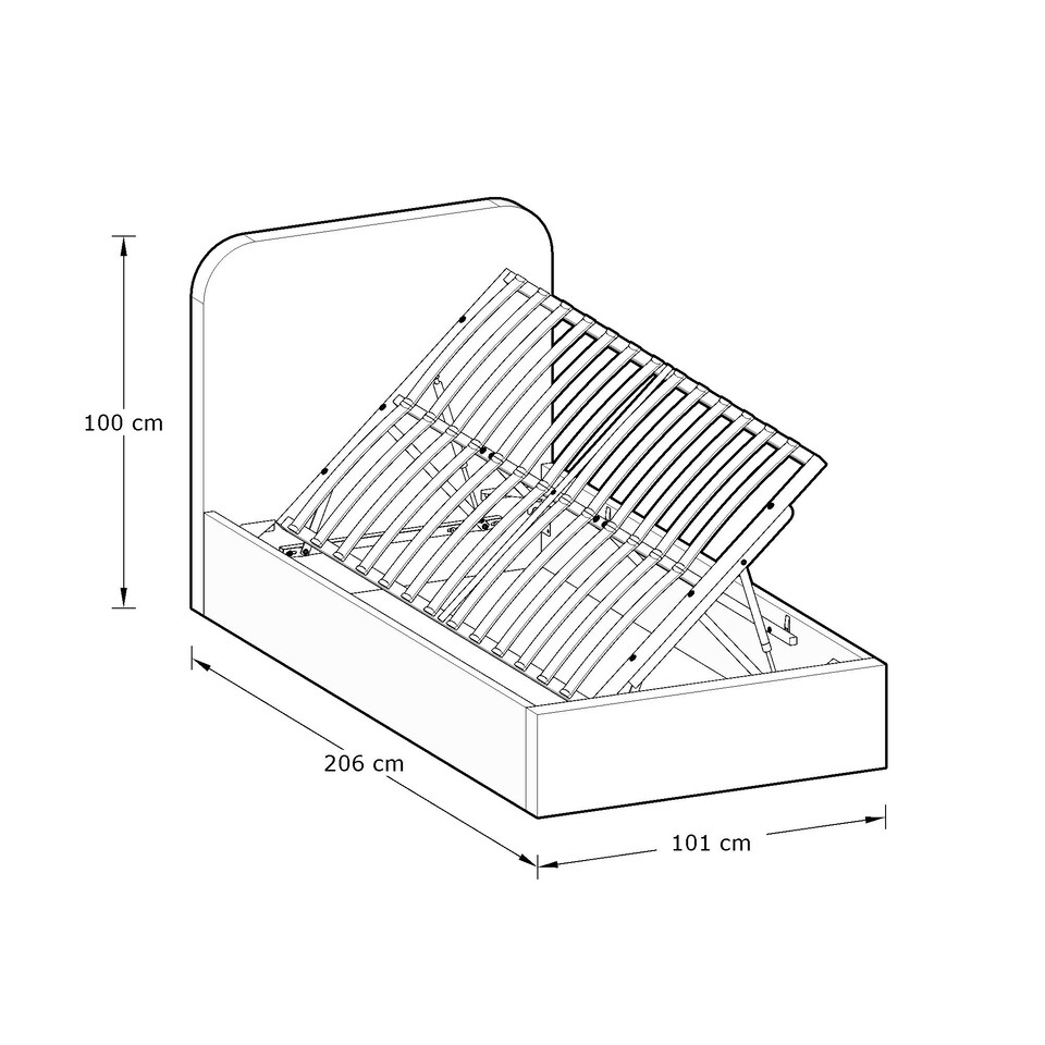 image 1 of Chiswick Ottoman Bed Single Soft Pink | Pink | Soft Pink