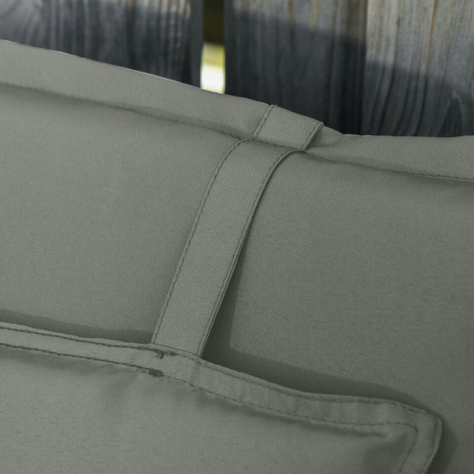 image 1 of Outsunny 2 Pieces Patio Chair Cushion Set, High Back Seat Pads with Pillow, Grey 