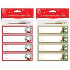 Pack of 8 Handcrafted Gift Tags - Christmas Gift Wrapping Decoration