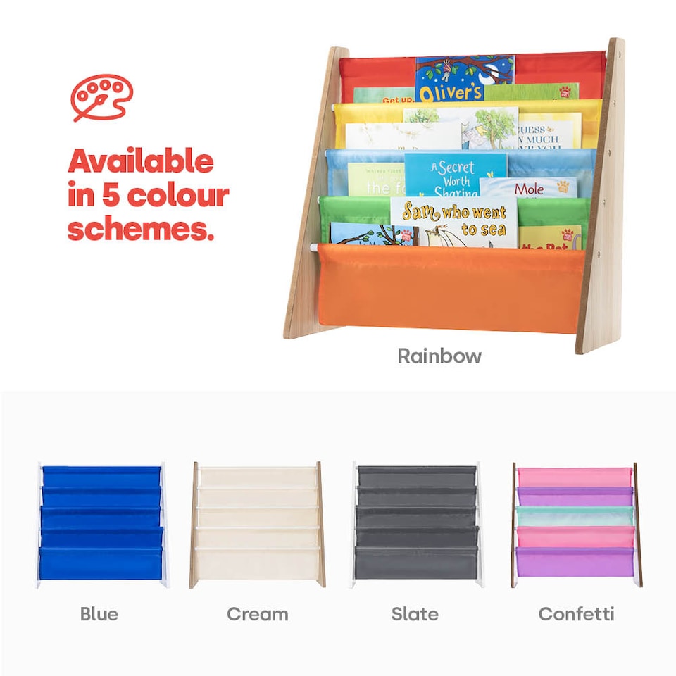 image 1 of Childrens Bookcase Rainbow