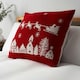 image 1 of BHS Father Christmas on Sleigh Cushion, Red | Red | Red | 50 x 50cm | 1