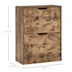 image 5 of HOMCOM Industrial Shoe Cabinet with 2 Flip Drawers, Narrow Shoe Storage Cabinet for 12 Pairs, Freestanding Slim Shoe Storage Organiser for Entryway, Hallway, Rustic Brown
