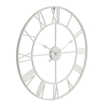Skeleton Wall Clock - Metal - L5 x W70 x H70 cm - White White