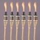image 2 of Black Bamboo Torch Lanterns - Outdoor Garden Oil Patio Lights