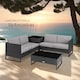 image 8 of Garden Furniture Set Ostuni - for 4 people, large storage box, table, thick cushions | Black | black | 128.5 x 66 x 63.5 cm | 1