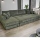 image 1 of Rest Home Theatre Large Lounge Jumbo Cord 5 Seater Corner Sofa with Footstool Grey