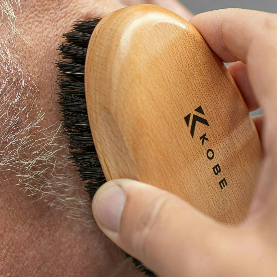 image 1 of Kobe Palm Beechwood Military Brush