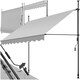 image 1 of Awning with hand crank - pressure fitted , height adjustable Grey | Light Grey | 180 x 250 cm