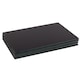 image 1 of Harbour Housewares Black Glass Placemats - 40 x 30cm - 6pc - Sleek Heat-Resistant Table Set Black