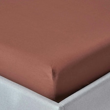 Homescapes Chocolate Egyptian Cotton Deep Fitted Sheet 200 TC, Single | Brown | Single