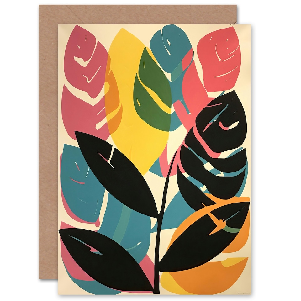 image 1 of Plant Lover Boho Leaves Modern For Her Birthday Card