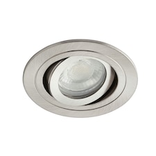BHS Fion Circular IP65 Tiltable Downlight | Silver | Satin Chrome | 1