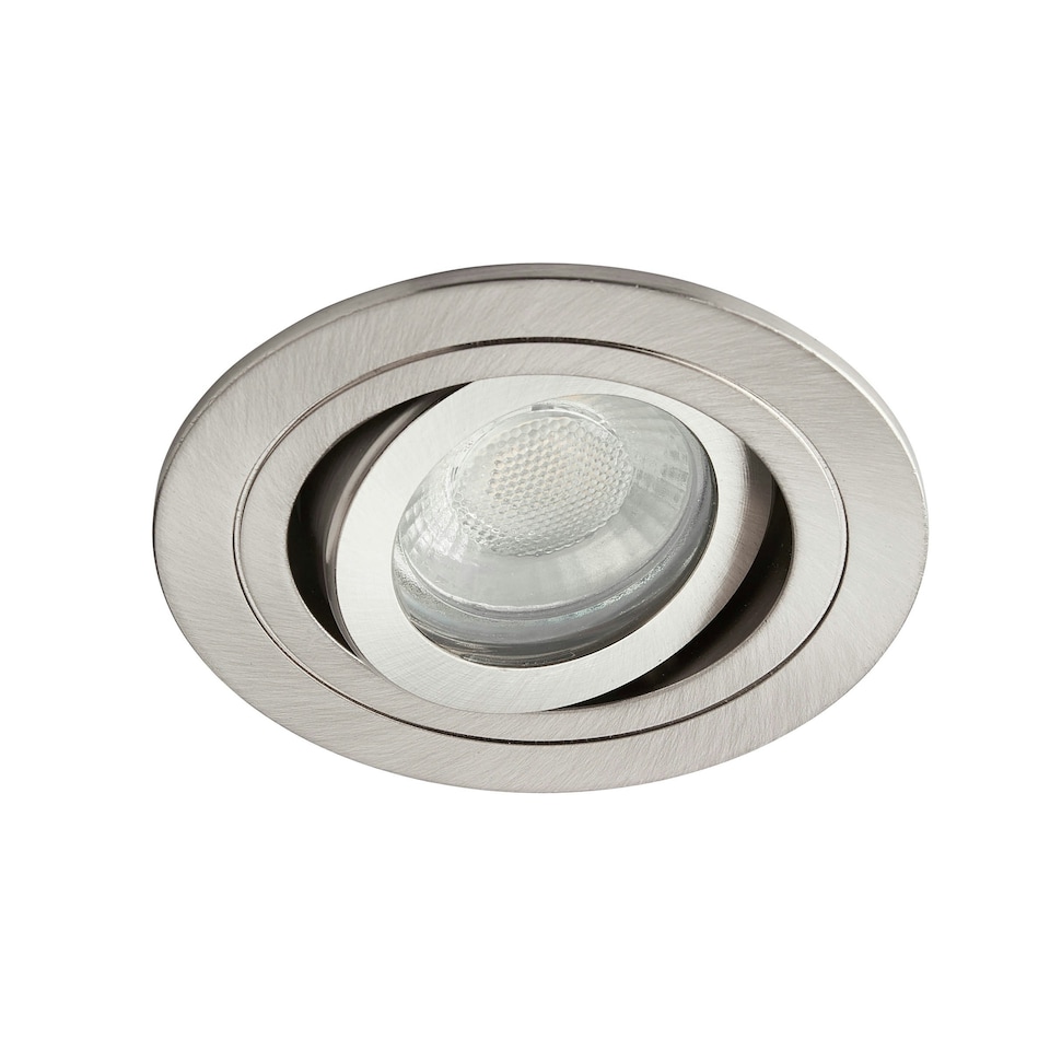 image 1 of BHS Fion Circular IP65 Tiltable Downlight | Silver | Satin Chrome | 1