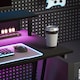 image 8 of HOMCOM LED Gaming Desk with Power Outlets and Monitor Stand 100 x 60cm Black | Black