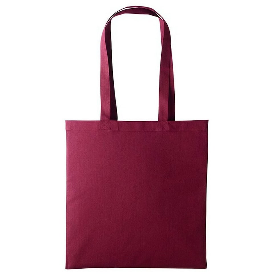 Nutshell Plain Strong Shoulder Shopper Bag - Burgundy - One Size