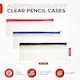 image 5 of Pack of 48 Janrax 13x5" Blue Zip Clear Exam Pencil Case