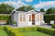 image 4 of Windsor 44-Log Cabin, Wooden Garden Room, Timber Summerhouse, Home Office - L440 x W340.8 x H239.4 cm | Brown