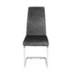 image 3 of Montero Elegant Velvet Cantilever Dining Chairs - Grey - Set of 4