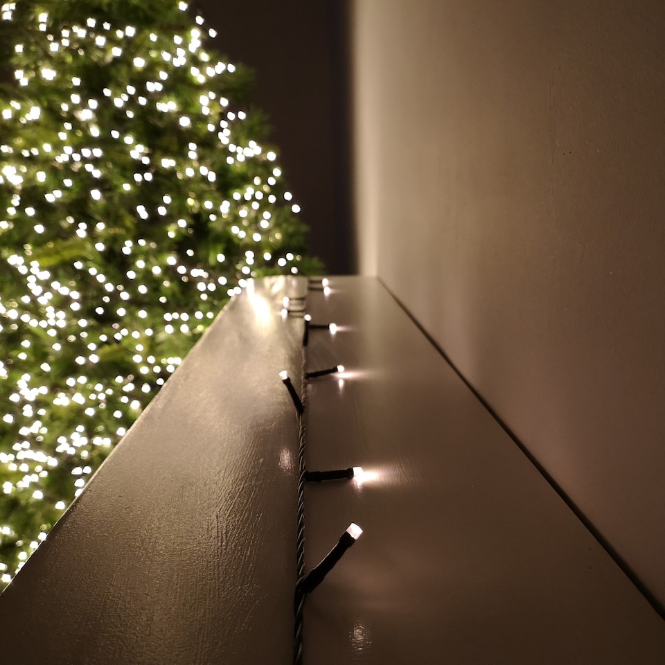 image 1 of 200 LED 20m Premier Christmas Indoor Outdoor Multi Function Battery Operated String Lights with Timer in Warm White