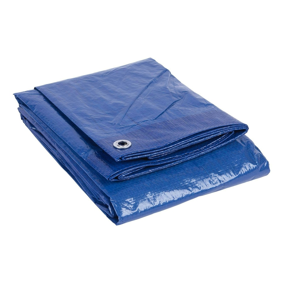 image 1 of Blackspur Waterproof Tarpaulin - 4ft x 6ft - Blue