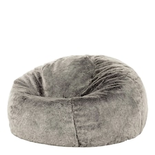 icon Fluffy Giant Bean Bag Chair Adult Grey with Bean Bag Filling Grey | Grey