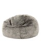 image 1 of icon Fluffy Giant Bean Bag Chair Adult Grey with Bean Bag Filling Grey | Grey