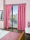 image 2 of Essential Woven Thermal Blackout Pencil Pleat Curtains 9054 Pink | Pink | Pink