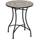 image 8 of Outsunny 60cm Mosaic Round Bistro Table Outdoor Garden Side Table, Green 