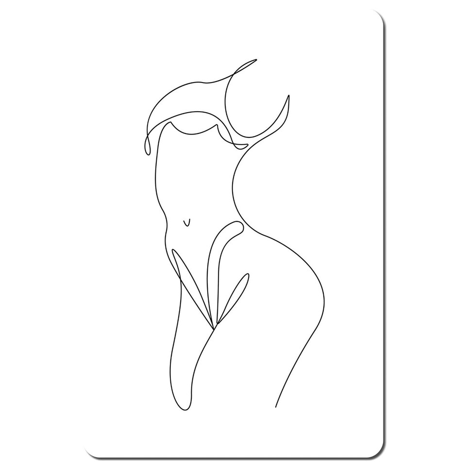 line art of femail body (Placemat)