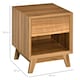 image 3 of HOMCOM Bedside Table Storage Organizer Side Table with Drawer and Shelf Bedroom