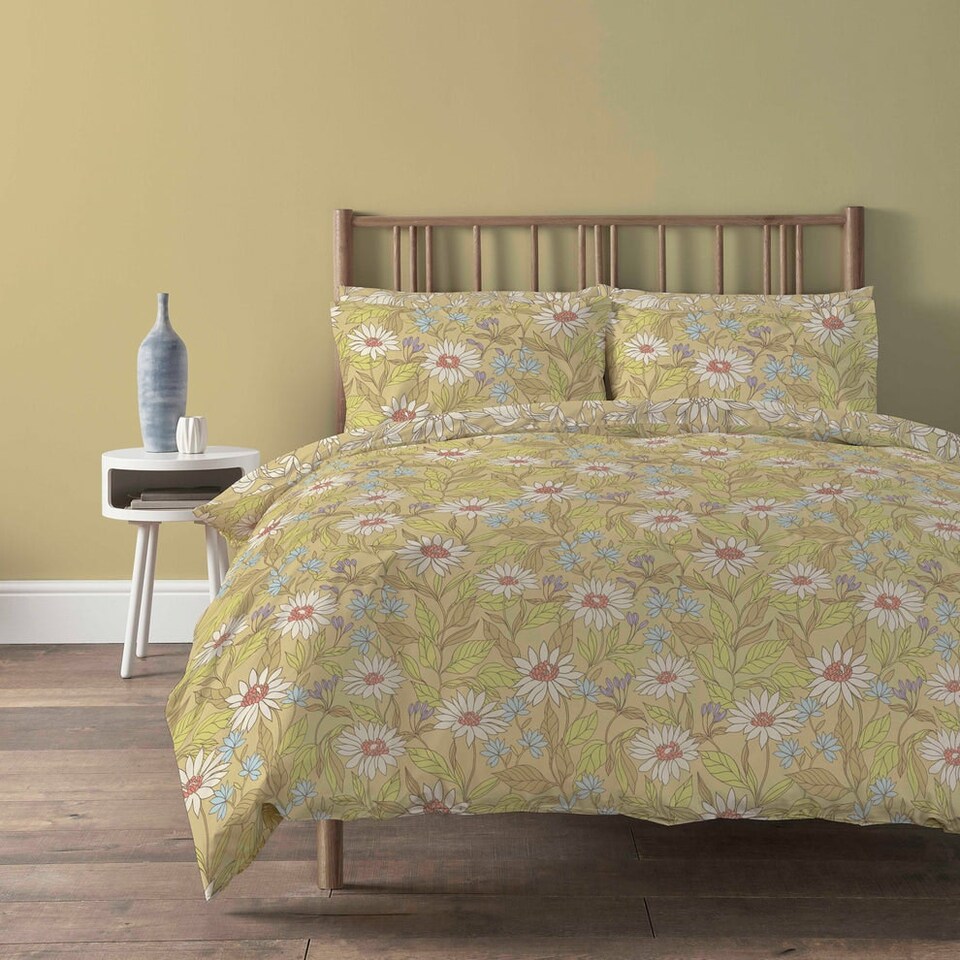 Elinor Duvet Set in Ochre - Single Yellow | Yellow | Single