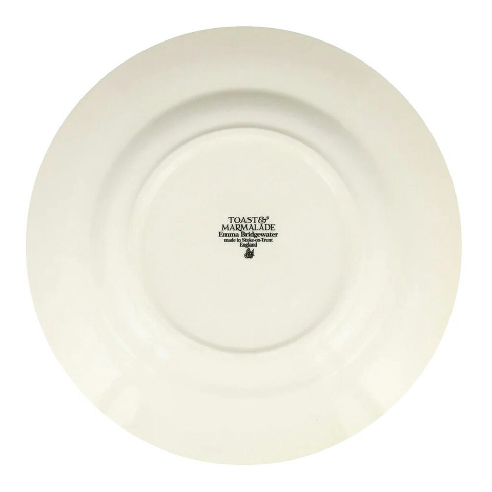 image 1 of Dinner Plate: 1 x 27cm Emma Bridgewater Dinner Plate Plate Black Toast Caulifower Cheese, Ceramic White