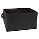 image 2 of Large Felt Storage Basket Closet Toy Hamper Laundry Bag Shelf Box Organiser | Black | Set of 1