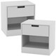 image 8 of 1-Drawer Bedside Table with Storage Grey | Cedar Grey / Set of 1
