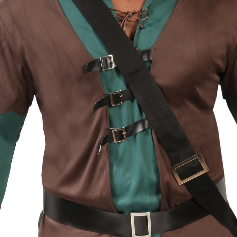 image 1 of Fiestas Guirca Mens Archer Costume Set | Brown | Brown/Green | L | 1