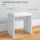 image 7 of HOMCOM Dressing Table with Mirror and Stool, Vanity Table, Modern Makeup Desk with Drawer, Storage Cabinet and Adjustable Shelf for Bedroom, White