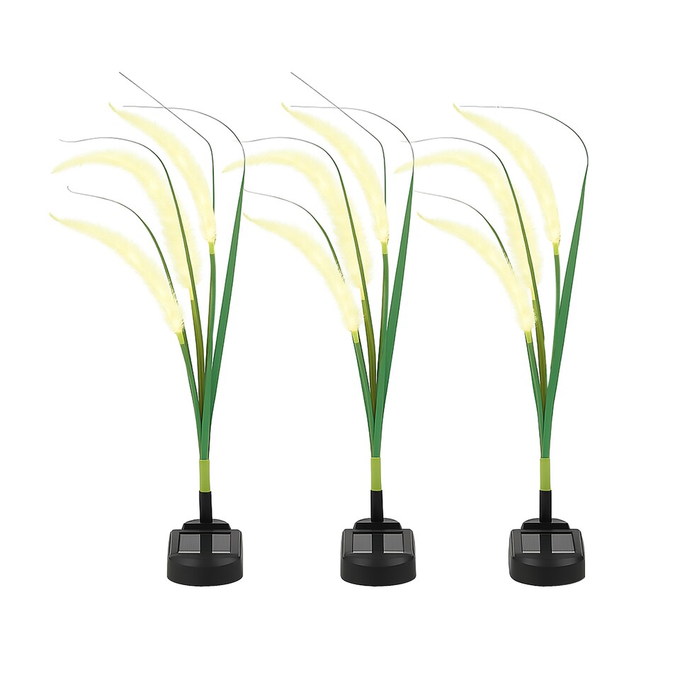 image 1 of Gardenwize 3pc Solar Setaria Viridis Stake Lights