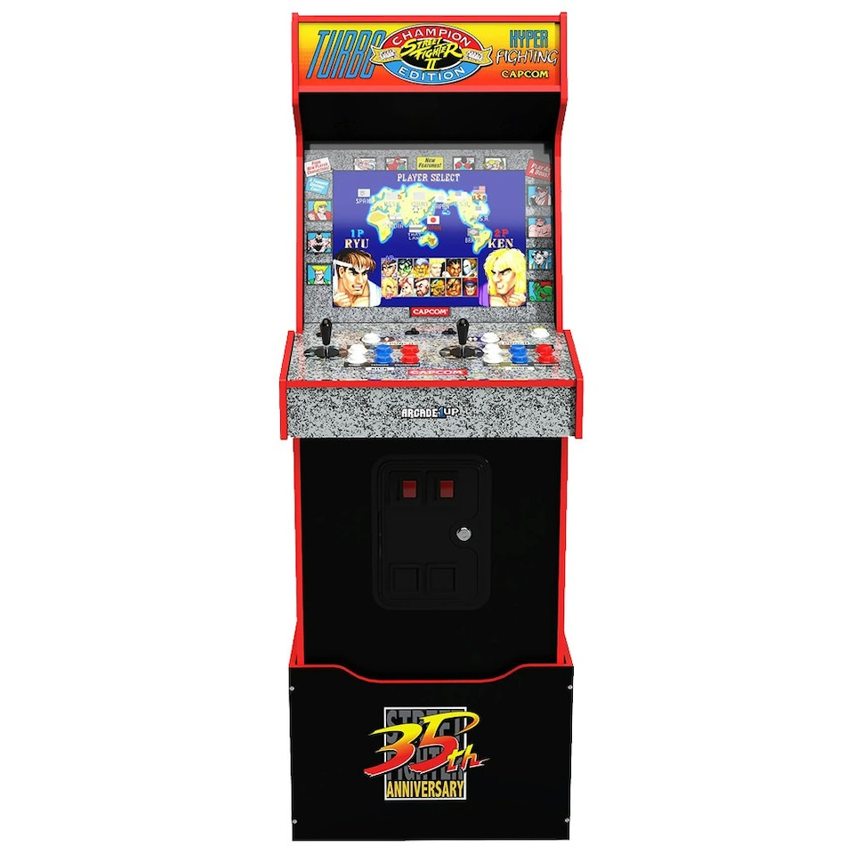 image 1 of Arcade1Up Street Fighter Turbo Legacy Yoga Flame 14-in-1 Wifi Enabled Arcade Machine Orange